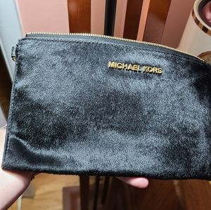 Large Michael Kors Calf Hair Wristlet